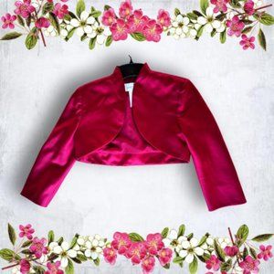 Satin Bolero Jacket - David's Bridal Red